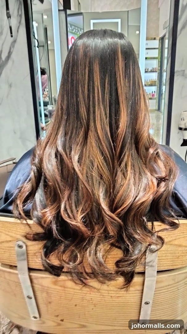 Woman with highlighted hair