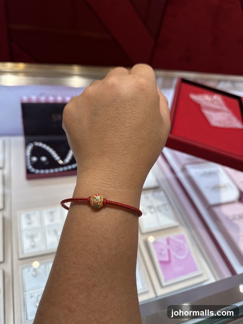 Bracelet on Wrist in Jewelry Store