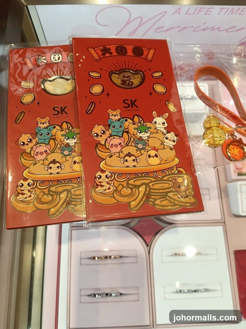 Red Envelopes and Jewelry Display