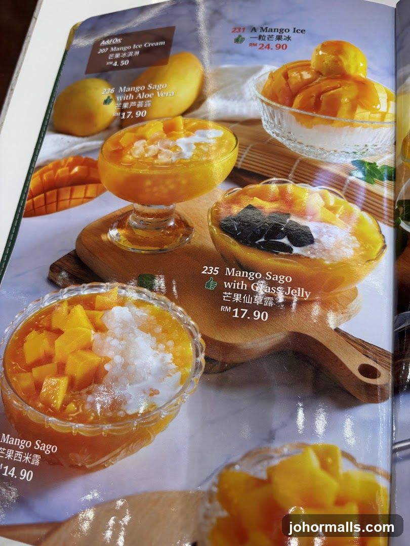 Dessert Menu