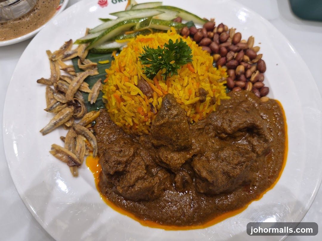 Nasi Lemak with Beef Rendang