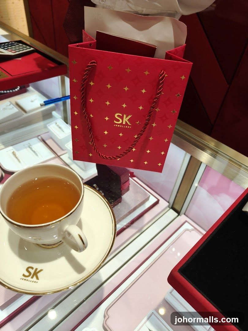 Jewelry Store Display with Tea