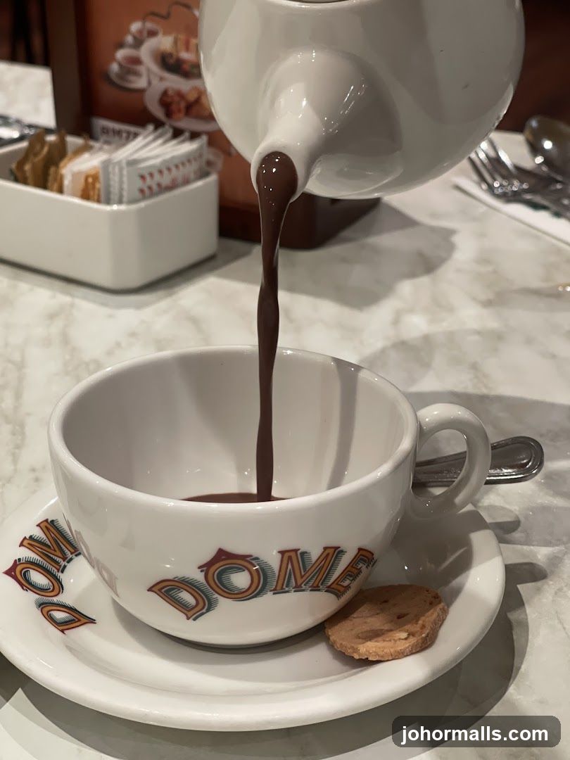 Hot Chocolate Being Poured