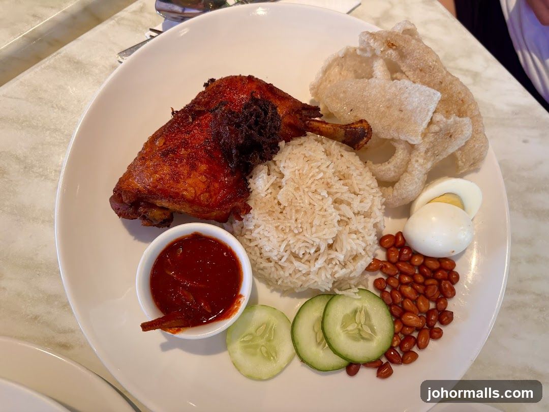 Nasi Lemak with Fried Chicken