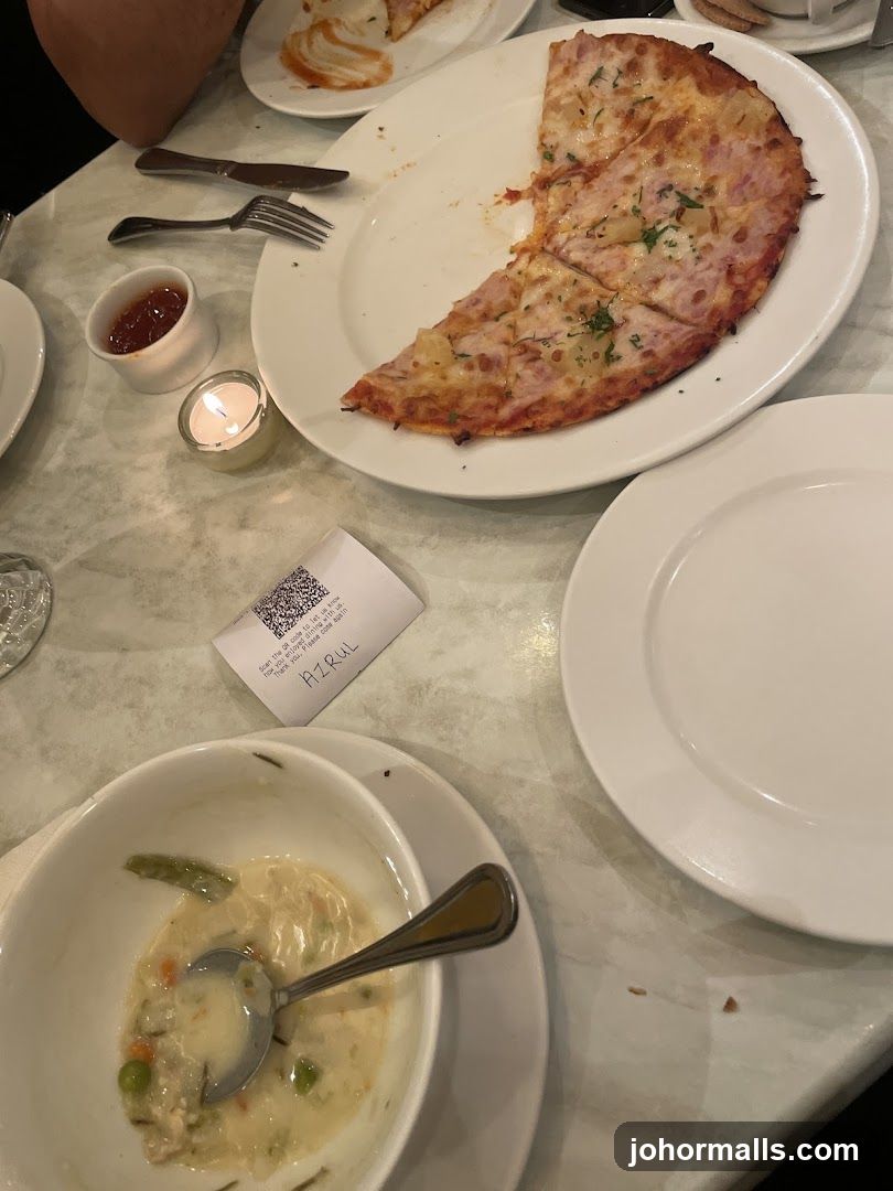 Table with Leftover Food