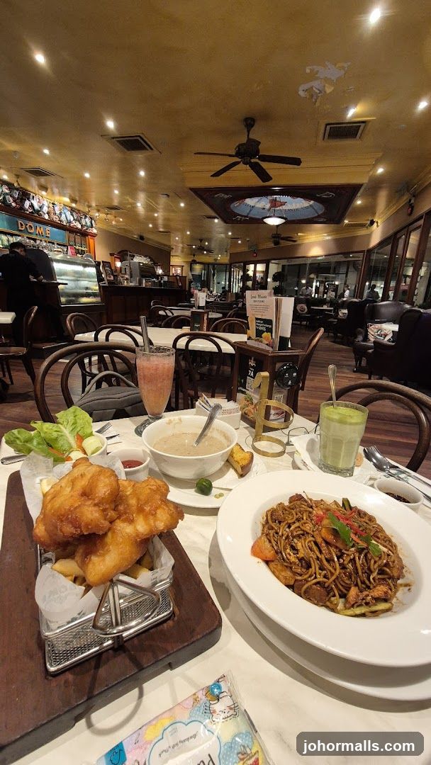 Restaurant Dining Table with Food