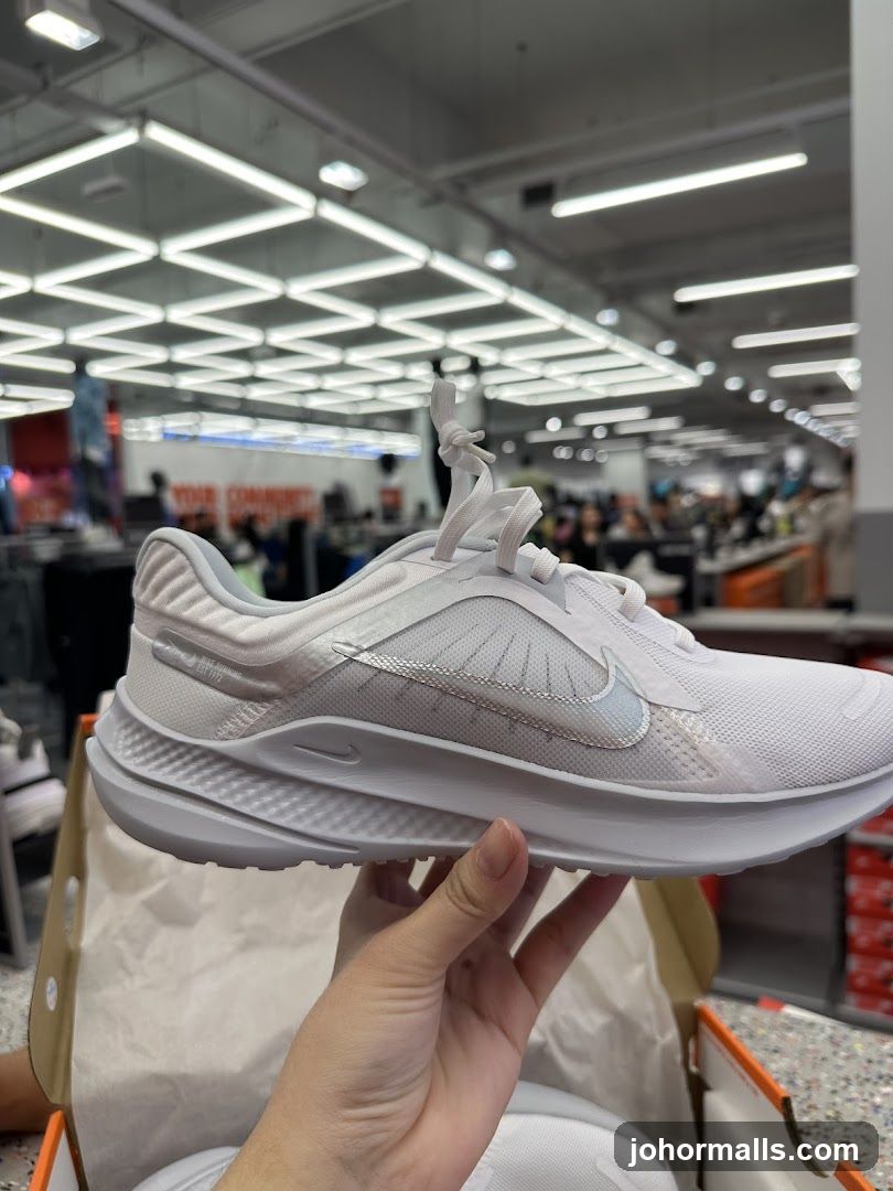 White Nike Running Shoe