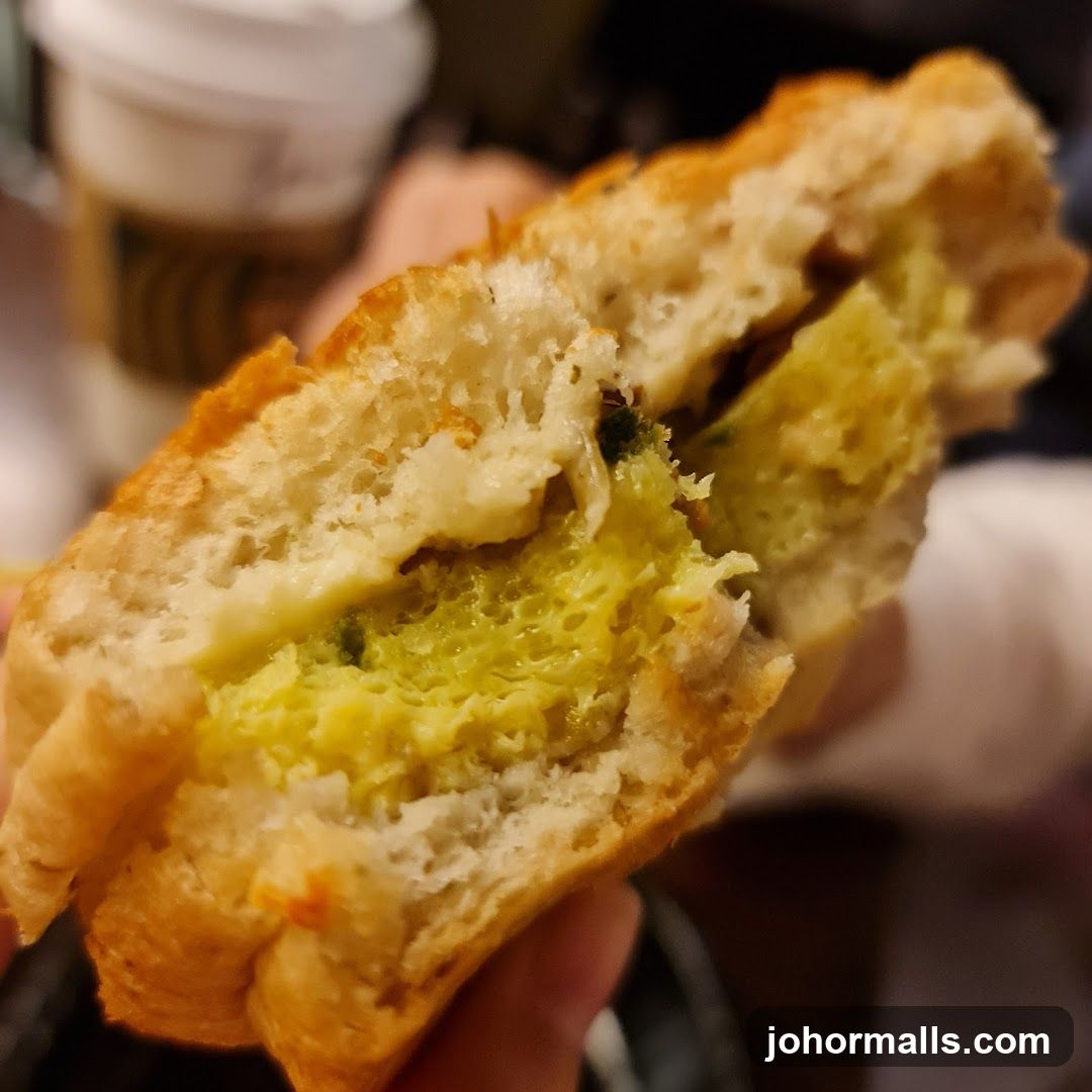 Sandwich with Green Filling