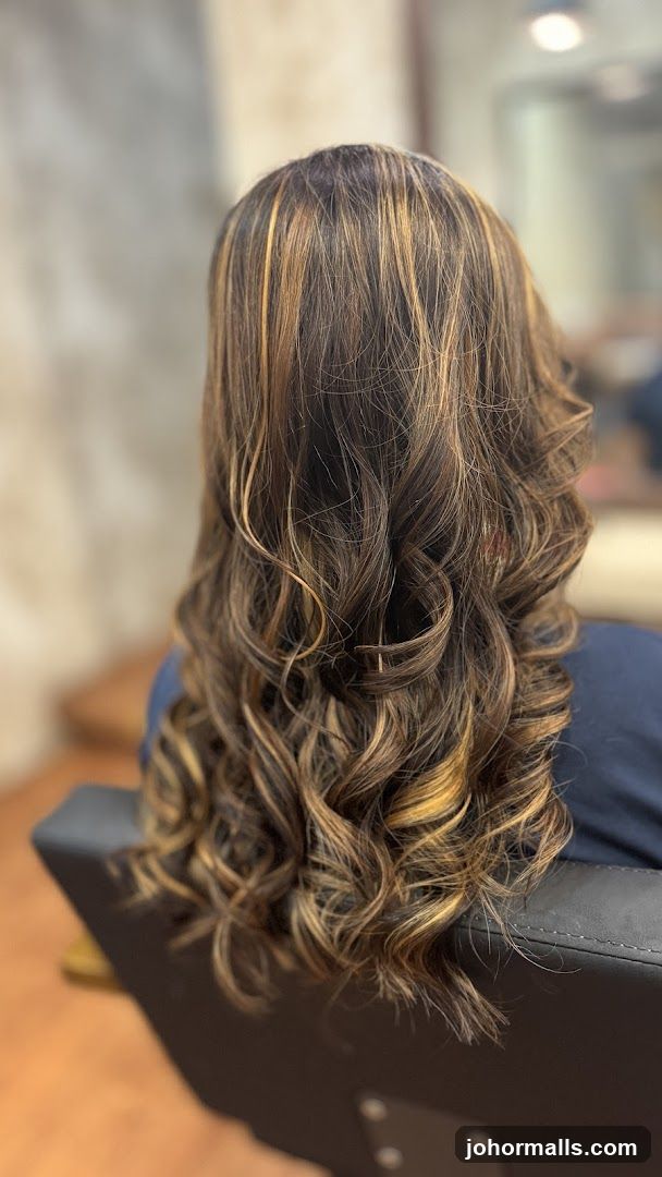 Woman with highlighted hair