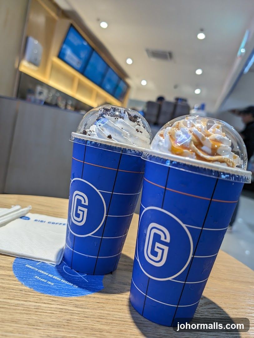 Two Iced Drinks with Whipped Cream