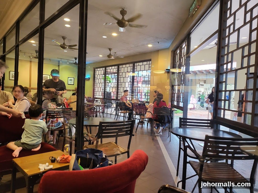 Interior of a cafe with patrons
