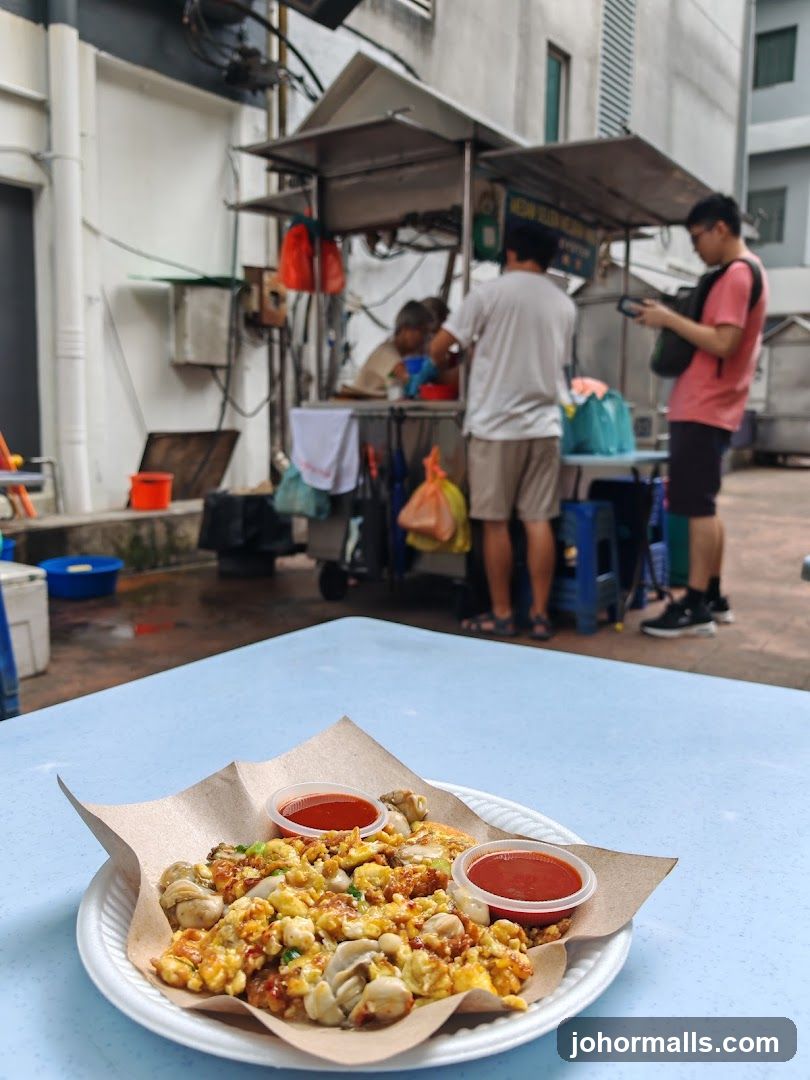 Oyster Omelette at a Food Stall