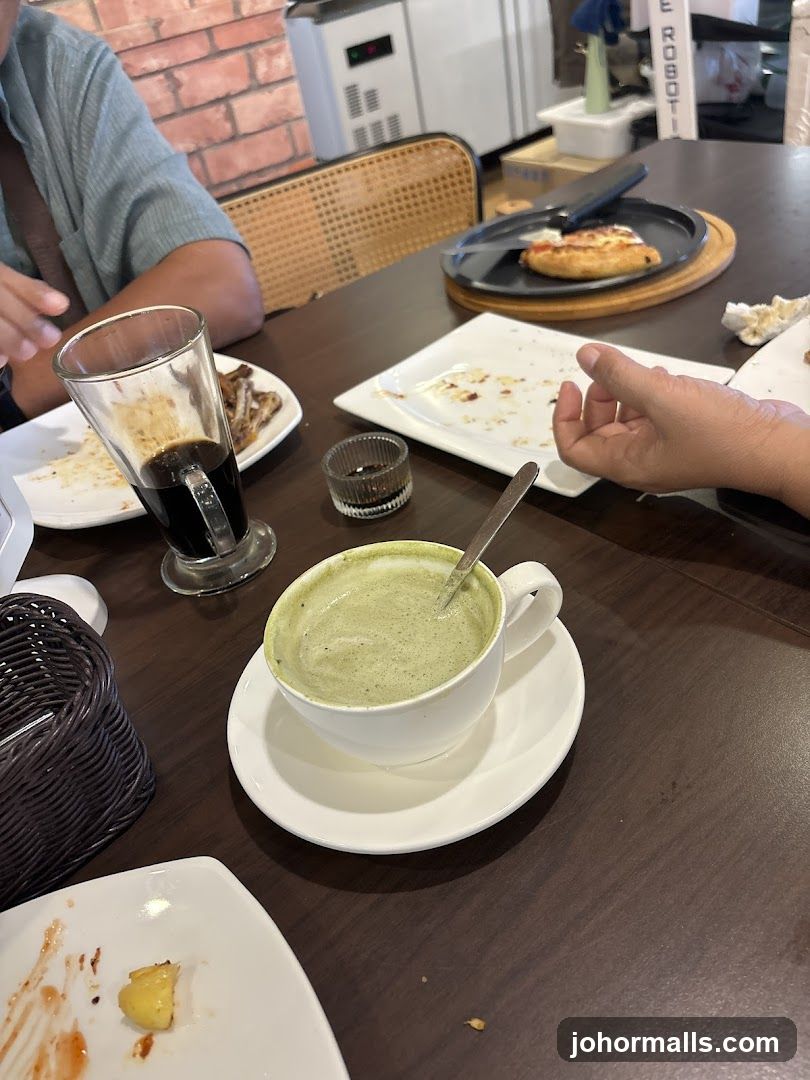 Table with Drinks and Food