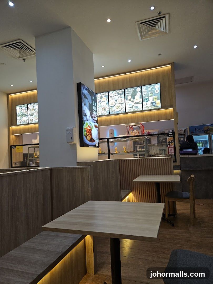 Restaurant Interior with Digital Menus