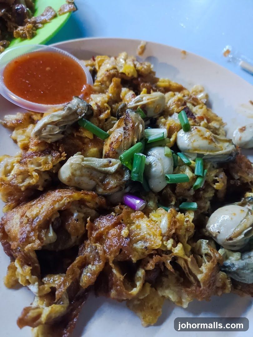 Fried oyster and carrot cake