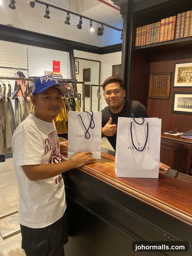 Two Men with Shopping Bags