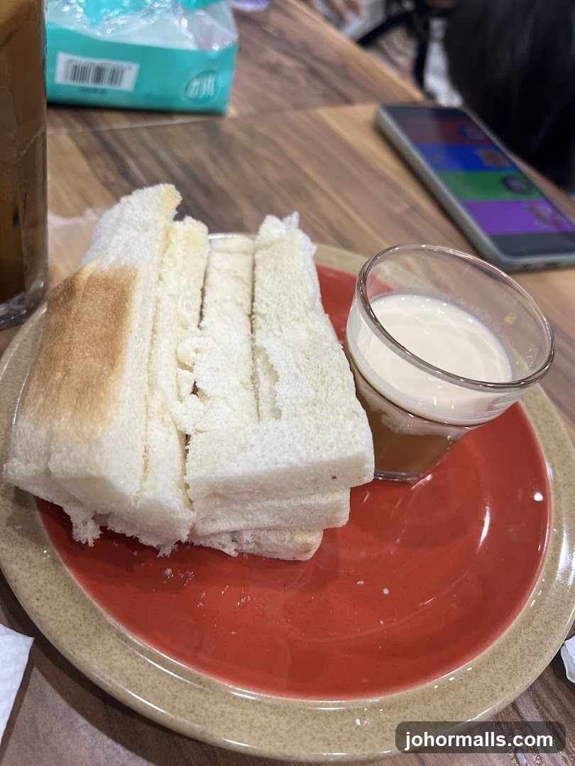 Toast with condensed milk