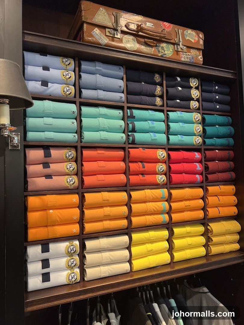 Folded Polo Shirts Display