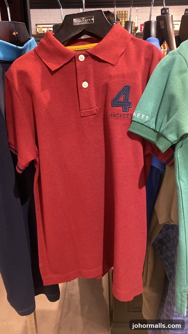 Red Polo Shirt with Number 4