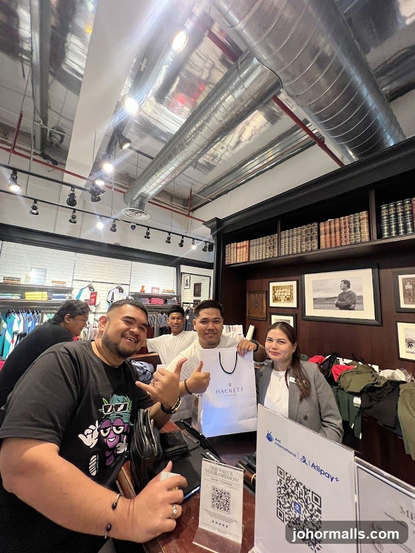Customers at a store counter