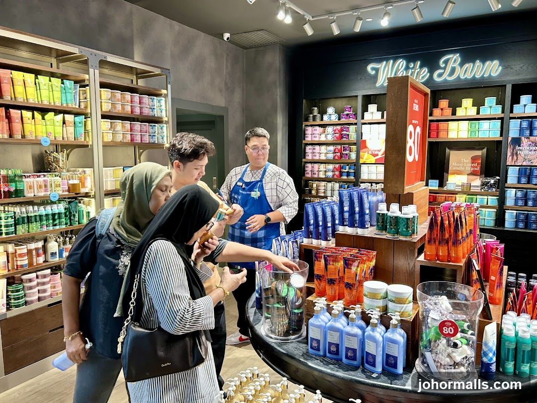 Customers browsing in a Bath & Body Works store