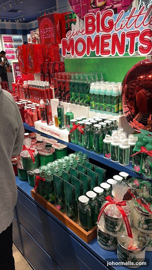 Holiday Display of Bath and Body Products