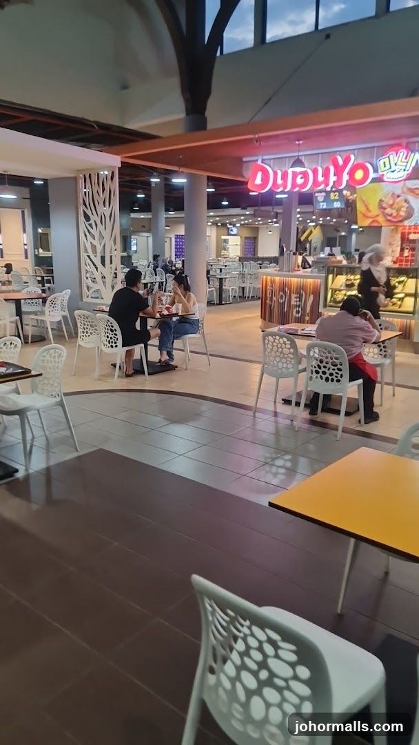 Food court dining area