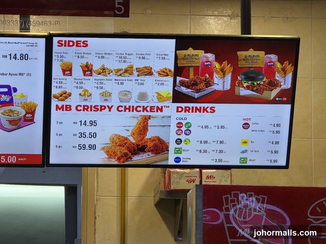 MB Crispy Chicken Menu