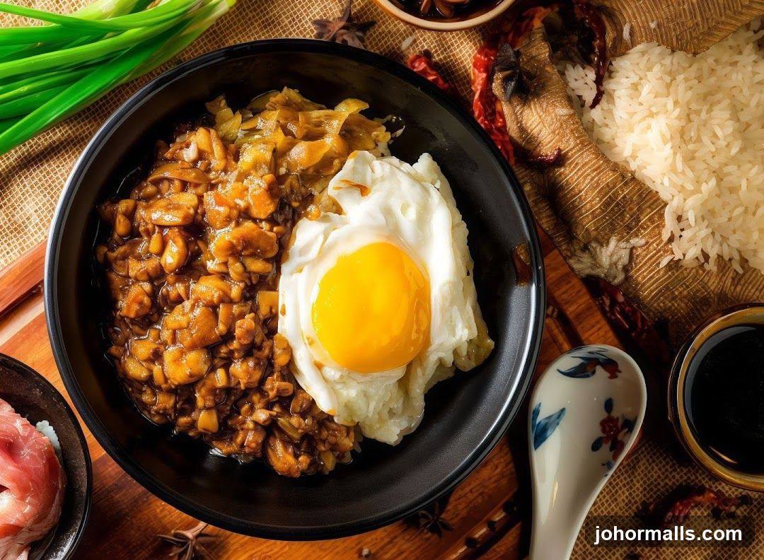 Minced Pork Rice Bowl with Fried Egg