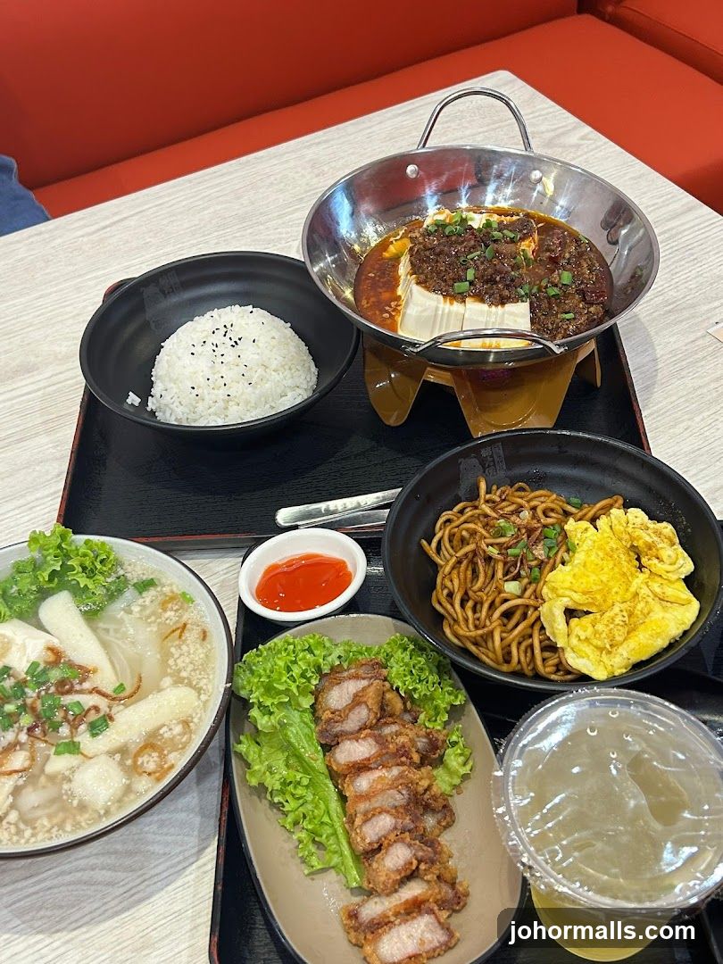Meal with Tofu and Pork Belly