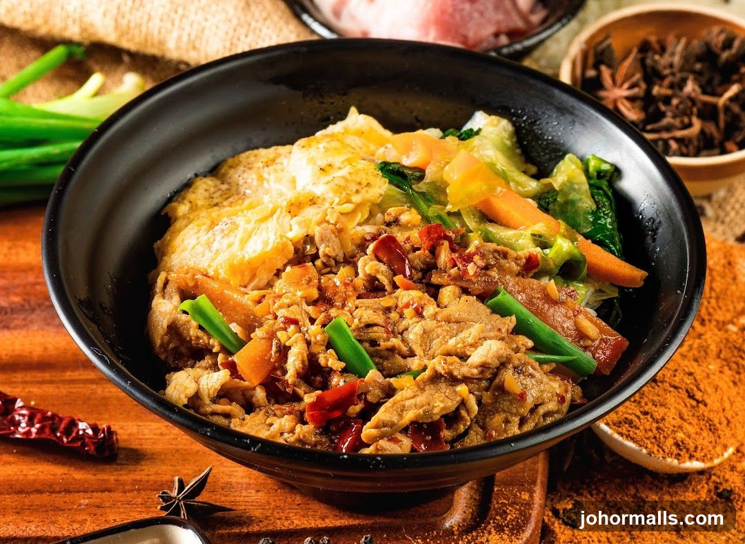 Spicy Beef and Vegetable Rice Bowl