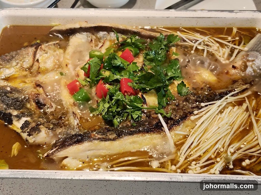Steamed Fish with Enoki Mushrooms