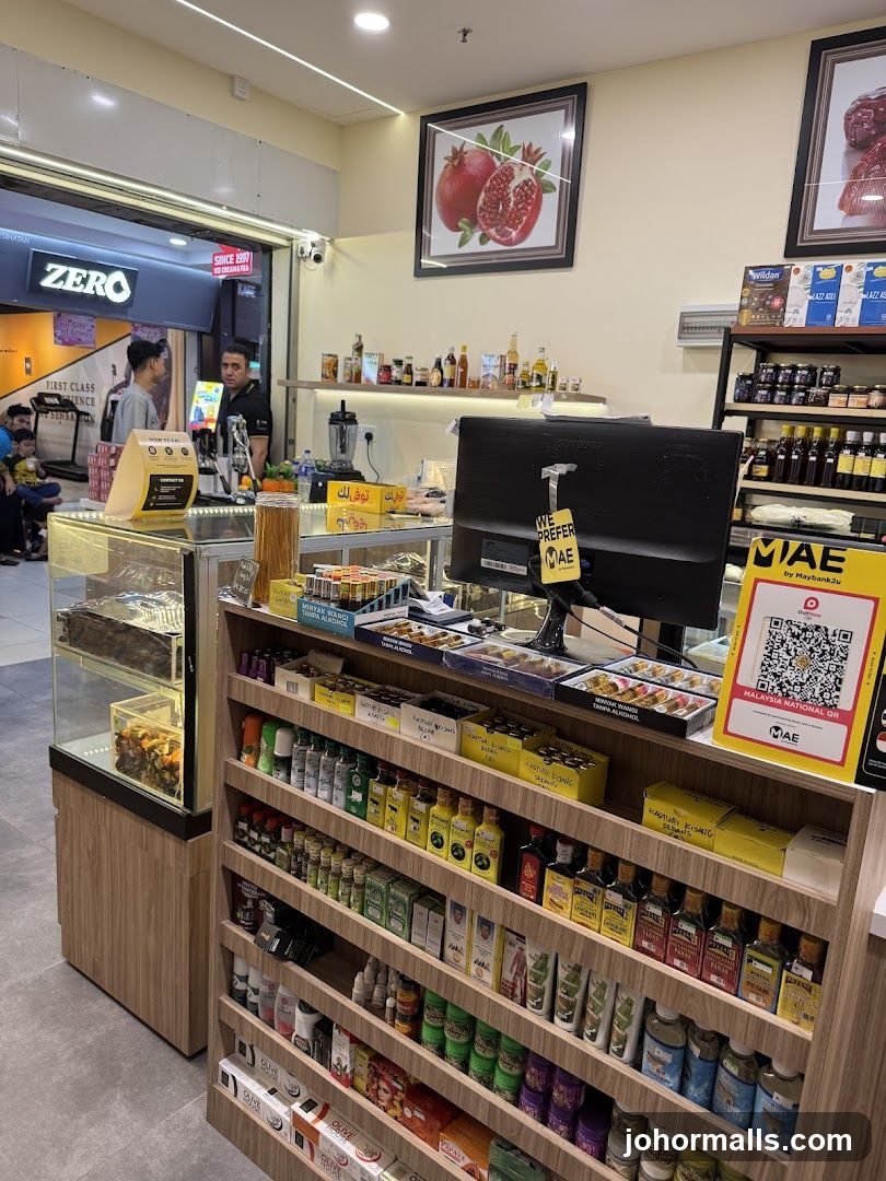 Store Interior with Shelves of Products
