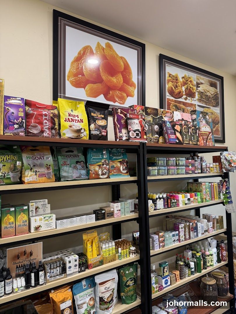 Store Shelves with Packaged Goods
