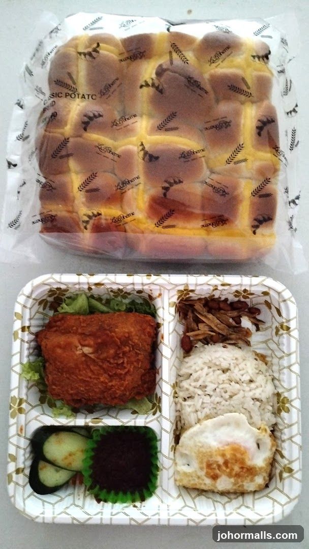 Bento Box Meal with Bread