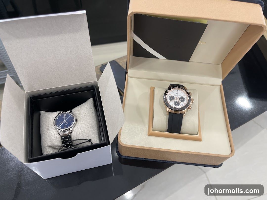 Two watches in boxes