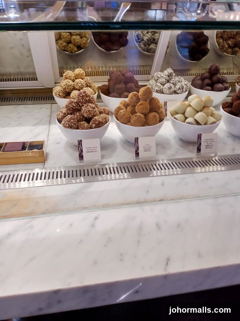 Chocolates in a Display Case