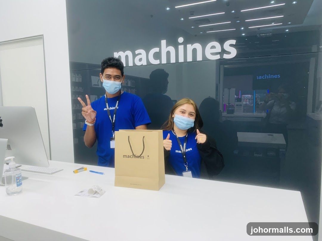 Store employees at counter
