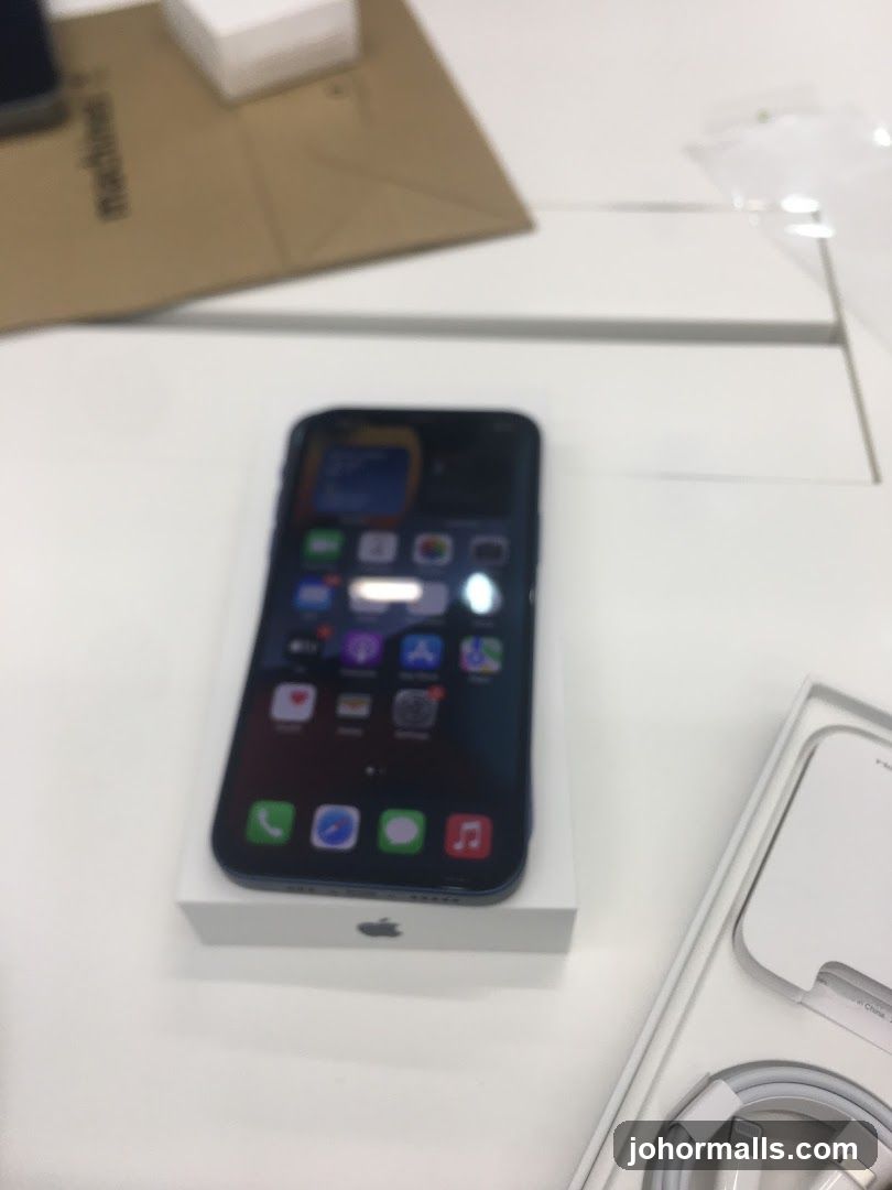 iPhone on display