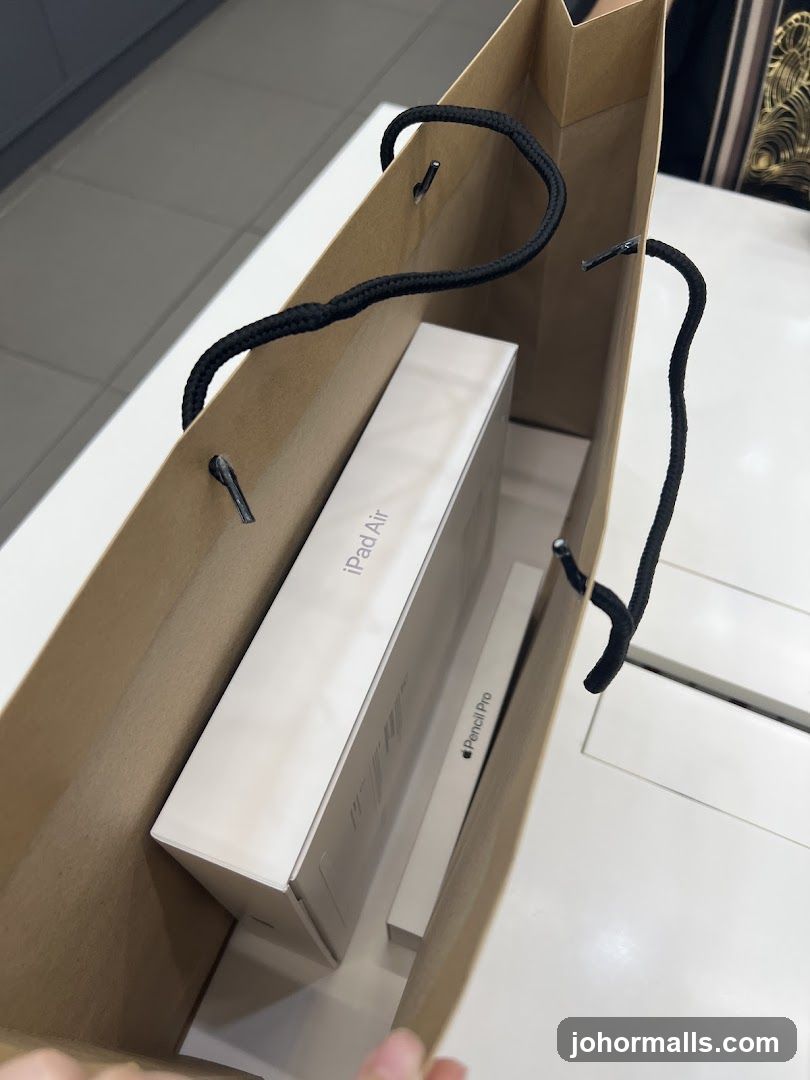 Apple Products in Shopping Bag