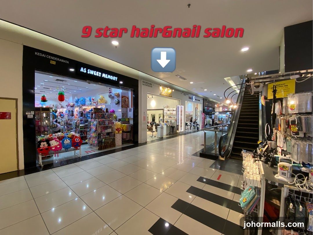 Mall Interior with Shops and Escalator