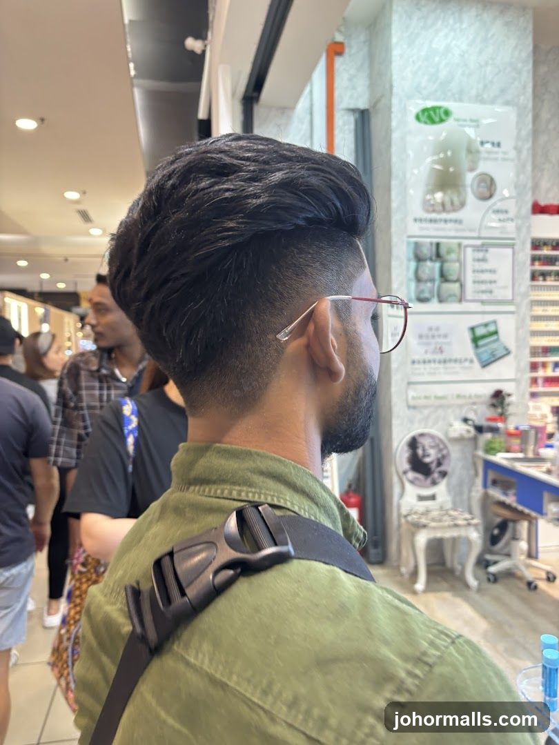Man with a fresh haircut