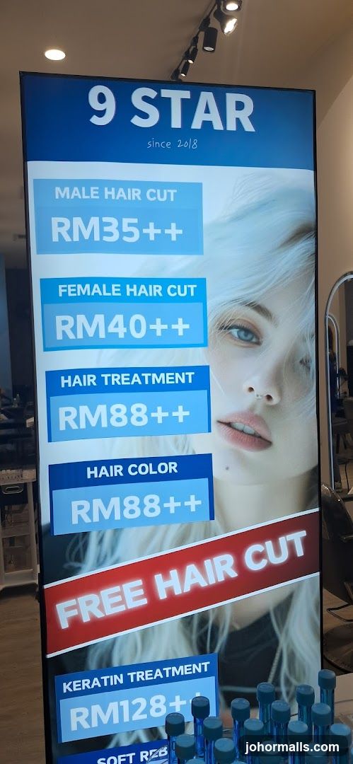 9 STAR Hair Salon Price List