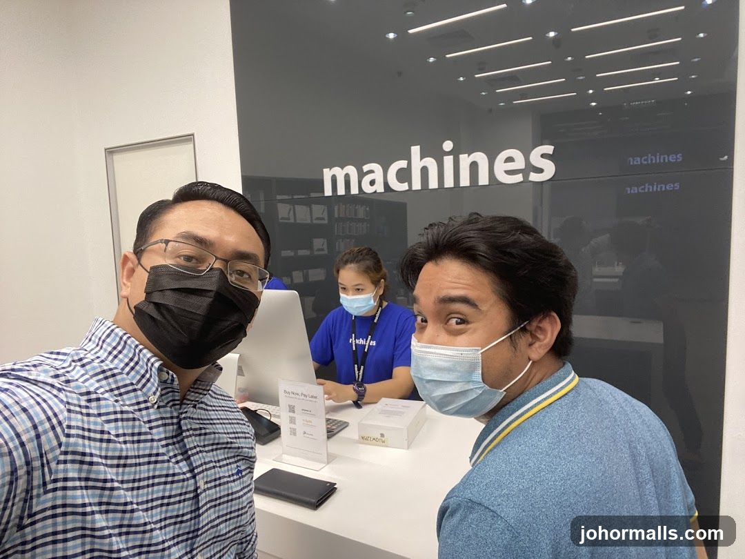 Customers at Machines Store