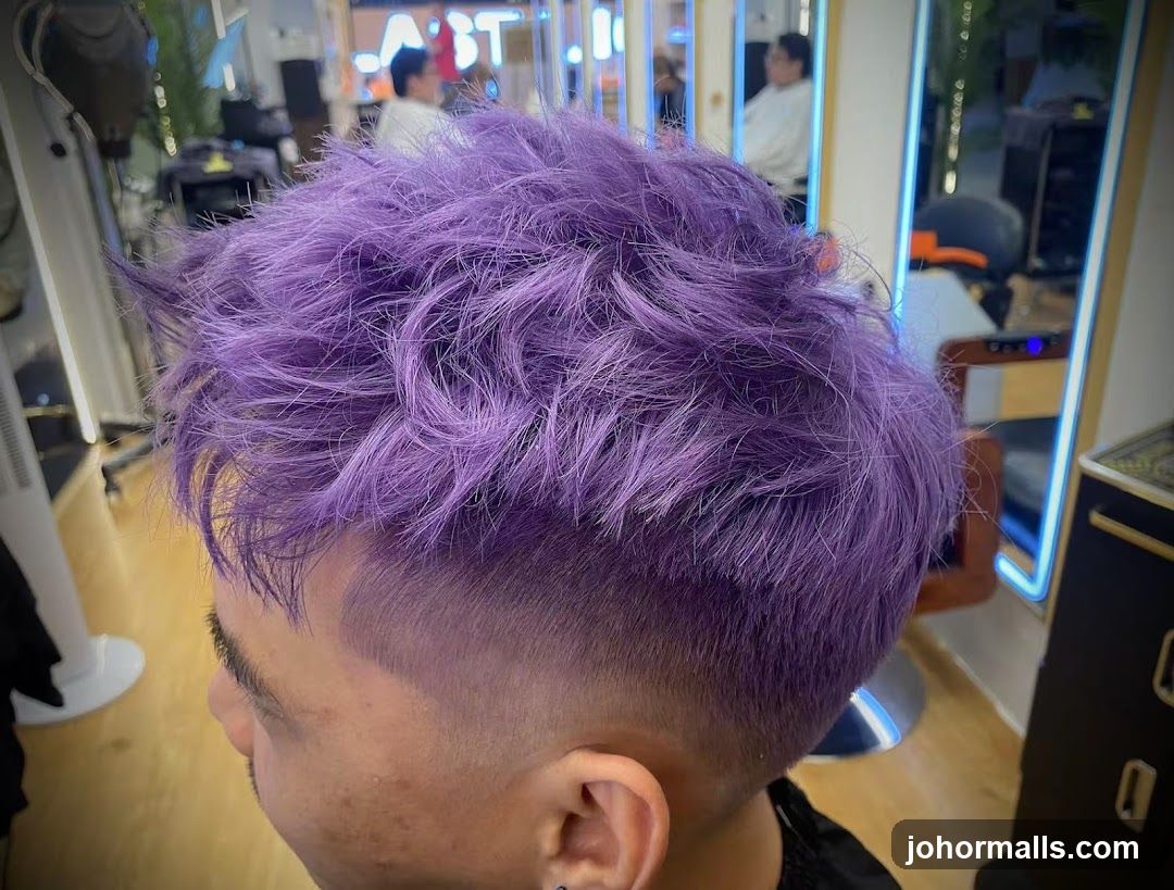 Vibrant Purple Haircut