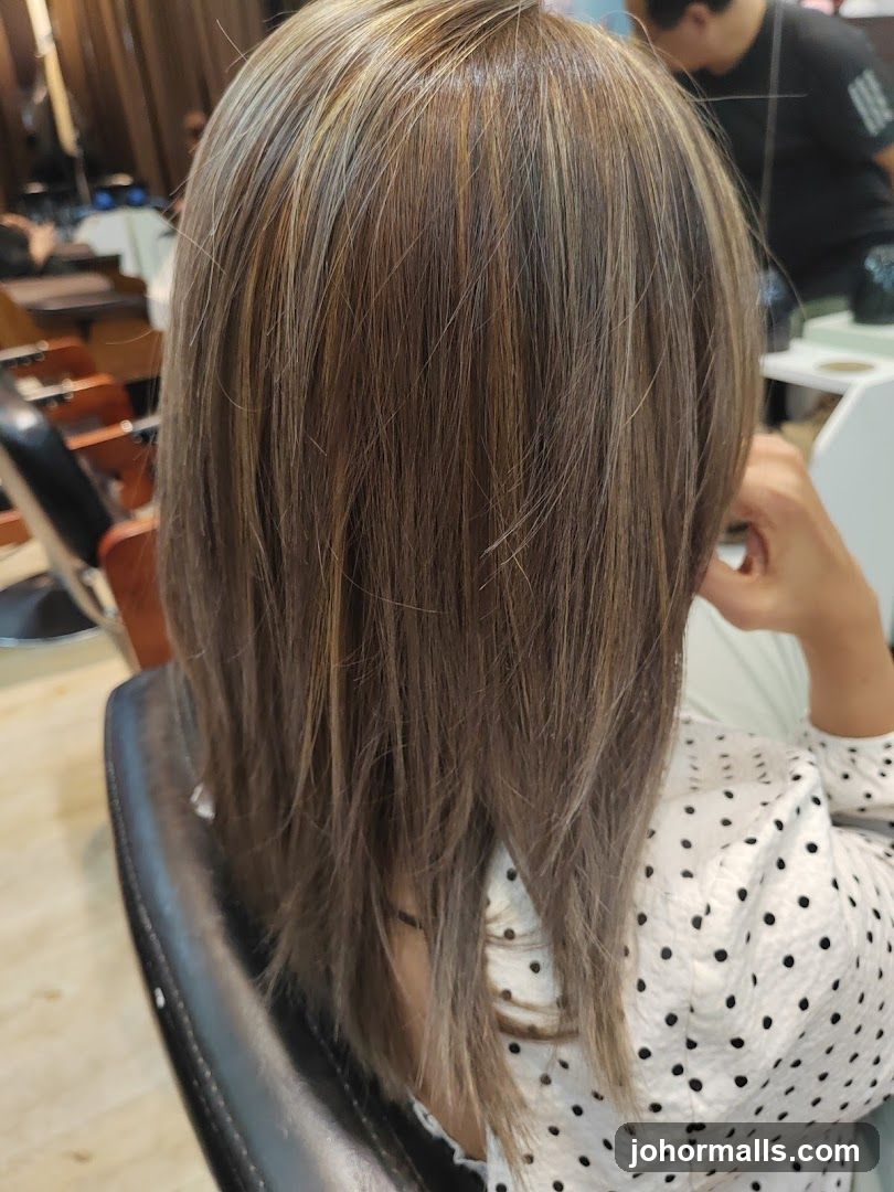 Woman with highlighted hair