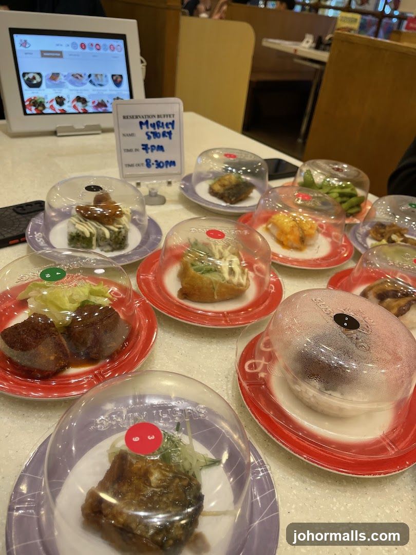 Sushi Plates on Table