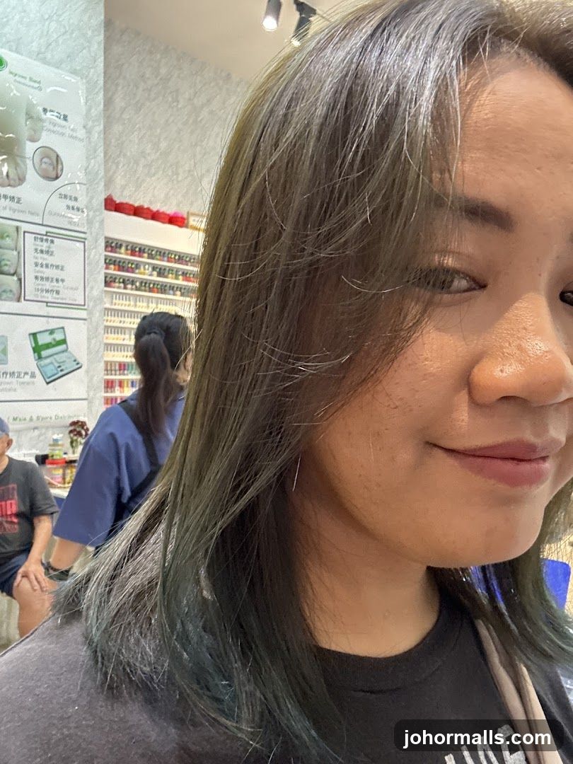 Woman with Dyed Hair in Salon