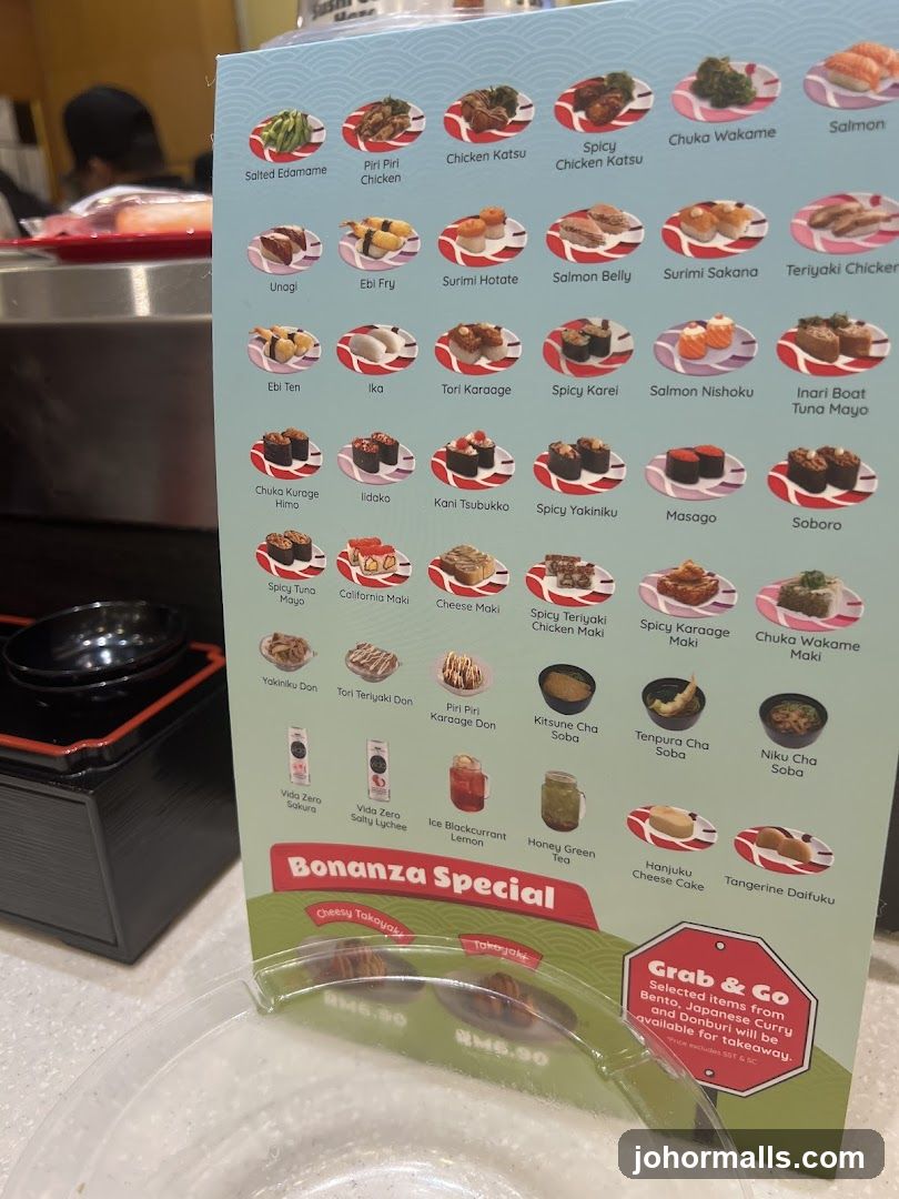 Sushi Menu