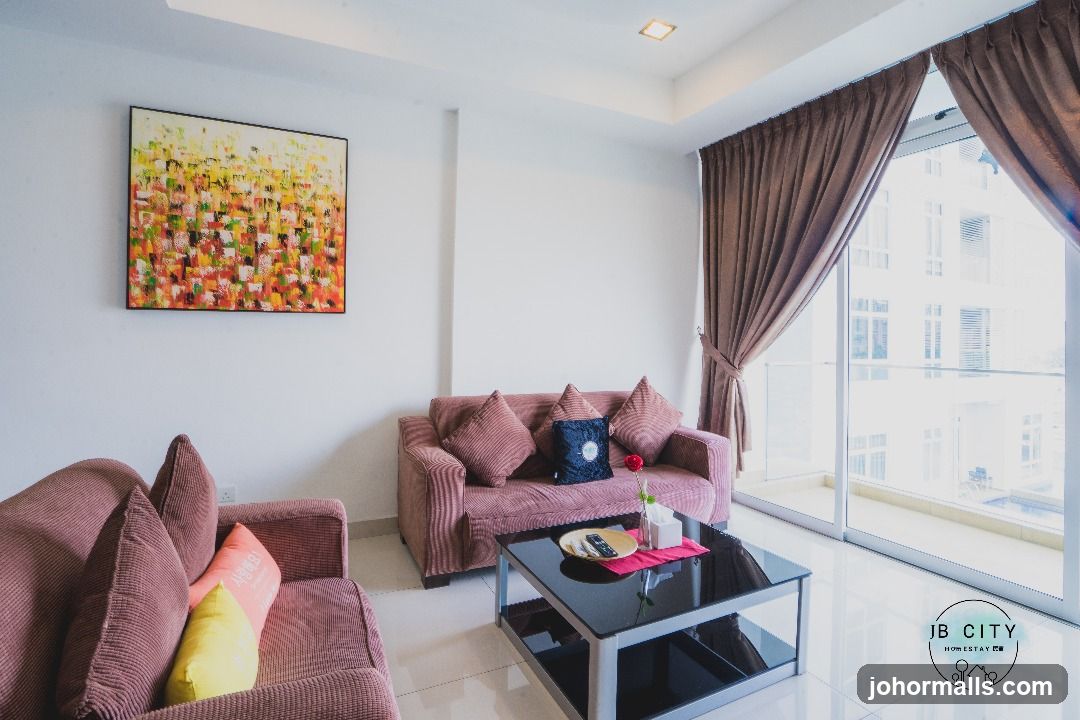 Modern Living Room with Abstract Art